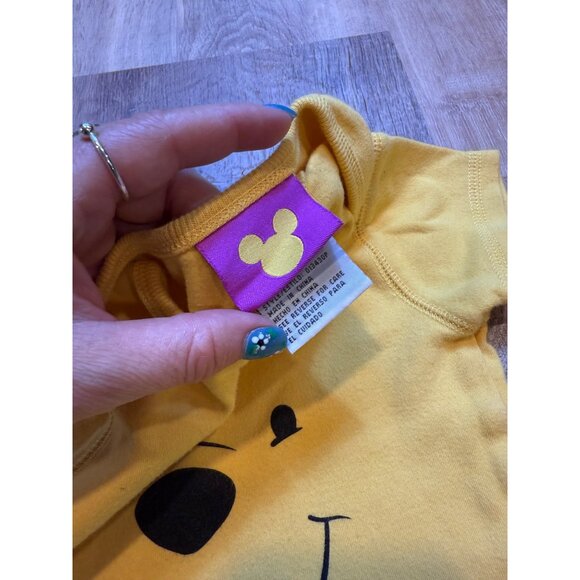 90s Disney Baby Winnie The Pooh Yellow Short Sleeve T-Shirt 9 Months - Picture 6 of 6
